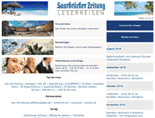 Tablet Screenshot of leserreisen.saarbruecker-zeitung.de